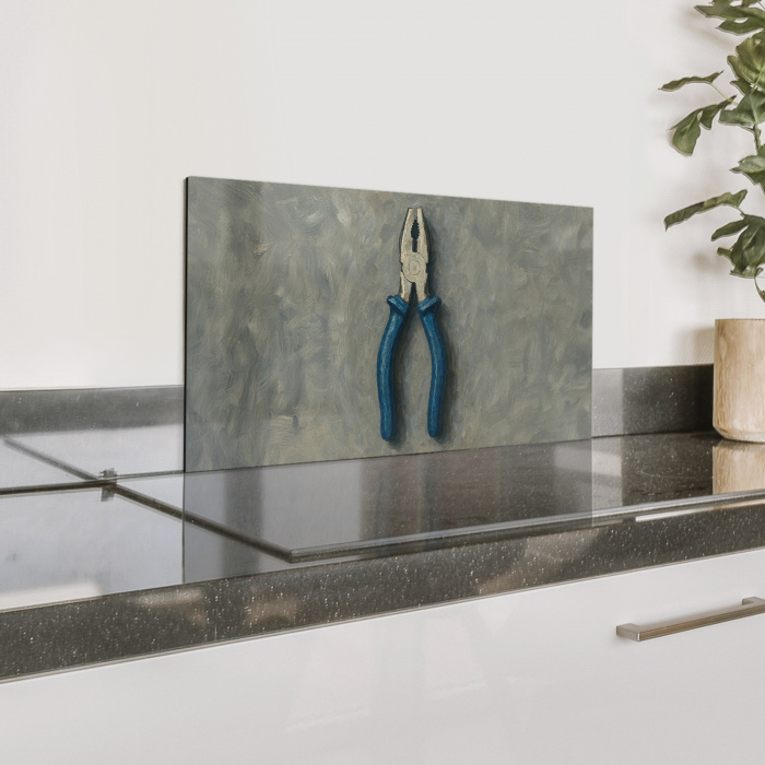 Tang - Schilderij - Textuur - Verf Spatscherm Aluminium klein -zzproduct_nieuw