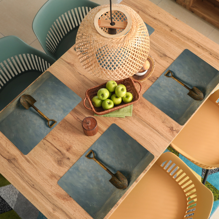 Schep - Gereedschap - Schilderij Placemat vinyl groot -zzsfeer5_Kitchenyeah-website