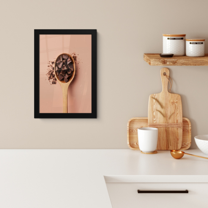 Chocola - Hout - Lepel KitchenYeah - Keuken - Fotolijst klein -sfeer1