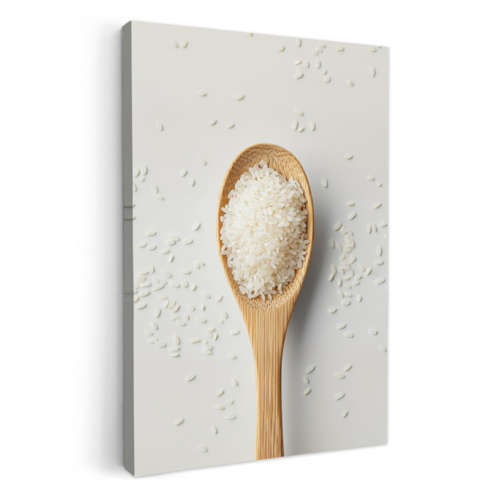 Hout - Lepel - Rijst KitchenYeah - Keuken - Canvas klein -3d