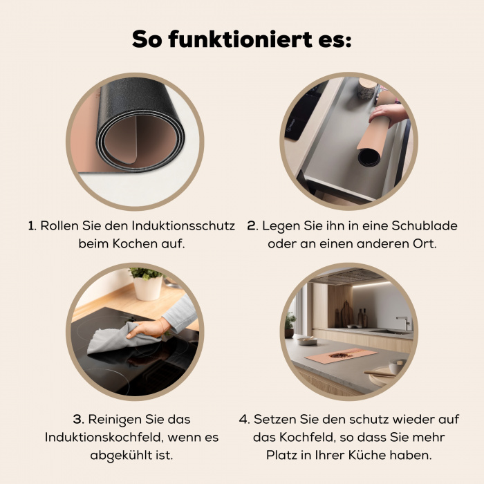 Chocola - Hout - Lepel Inductie beschermer vinyl 3mm middel -tsfeer9_DE