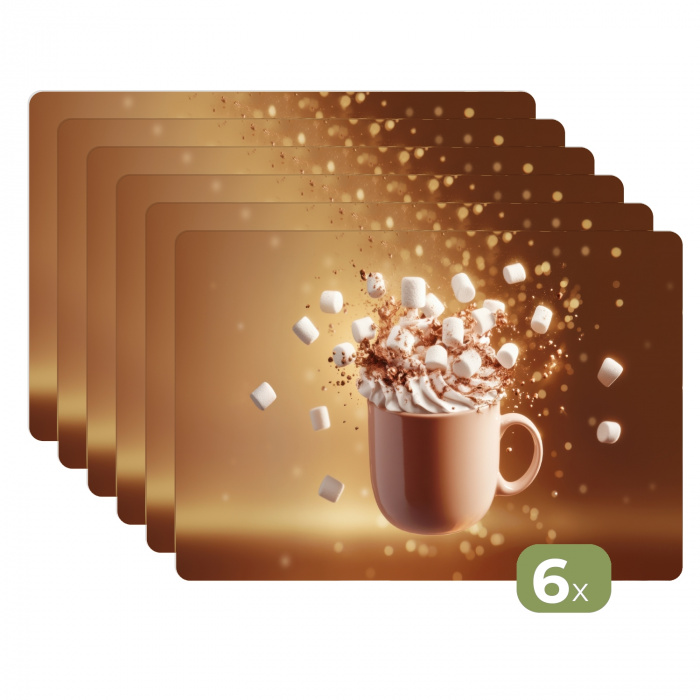 Chocomelk - Drinken - Warm - Bruin Placemat vinyl groot -zzsfeer3_Kitchenyeah-website