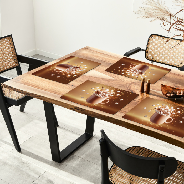 Chocomelk - Drinken - Warm - Bruin Placemat vinyl groot -zzsfeer4_Kitchenyeah-website