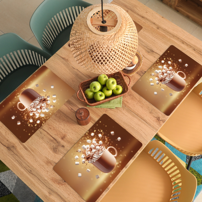 Chocomelk - Drinken - Warm - Bruin Placemat vinyl groot -zzsfeer5_Kitchenyeah-website