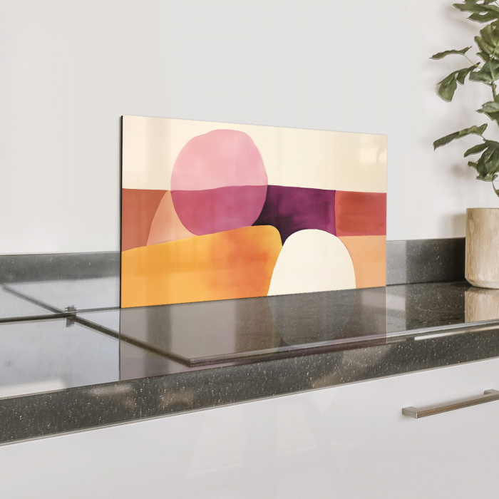 Vormen - Abstract - Kleurrijk Spatscherm Aluminium klein -zzproduct_nieuw