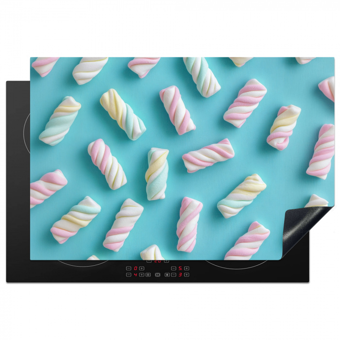 Spekjes - Pastel - Snoep - Blauw Inductie beschermer vinyl 3mm klein -3d