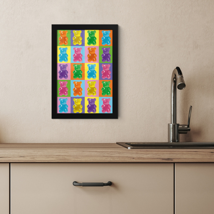 Art- Snoep - Gummy - Kleurrijk KitchenYeah - Keuken - Fotolijst klein -sfeer2