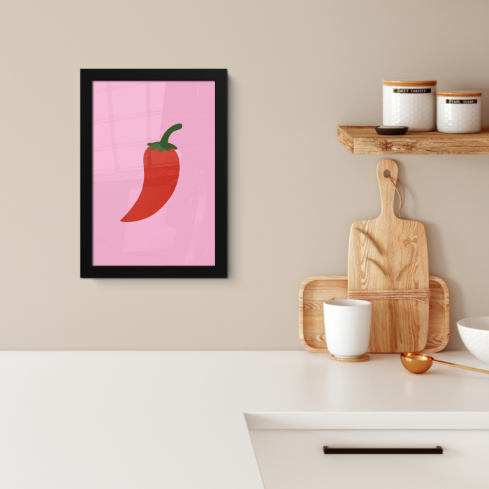 Peper - Rood - Illustratie KitchenYeah - Keuken - Fotolijst klein -sfeer1