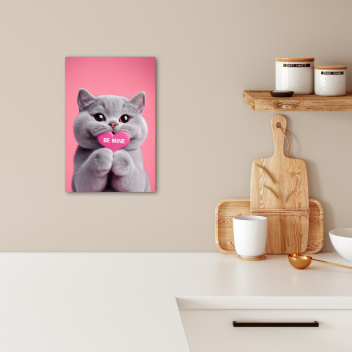 Kat - Valentijn - Roze - Liefde KitchenYeah - Keuken - Canvas klein -sfeer1