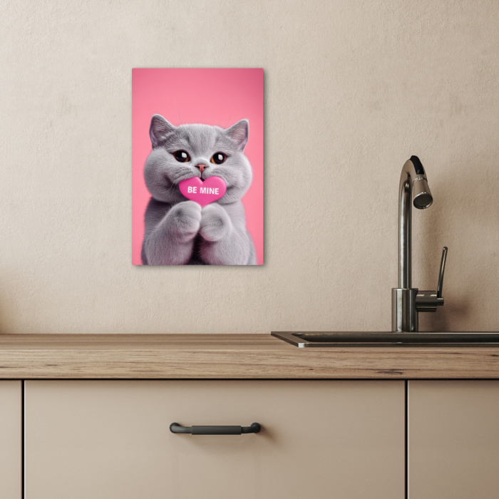 Kat - Valentijn - Roze - Liefde KitchenYeah - Keuken - Canvas klein -sfeer2