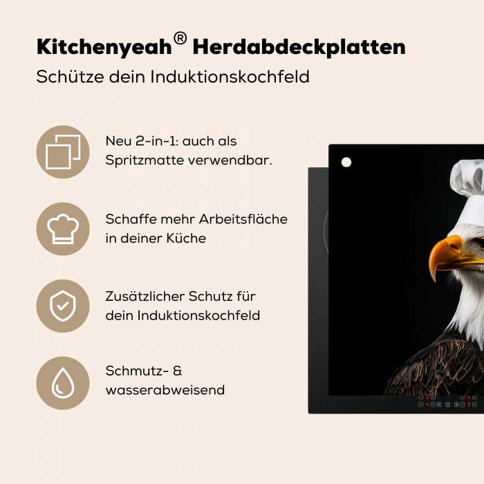 Arend -Amerika - Koksmuts - Vogel - Stoer Inductie beschermer vinyl 3mm middel -zzzzzzusp-haakje_DE