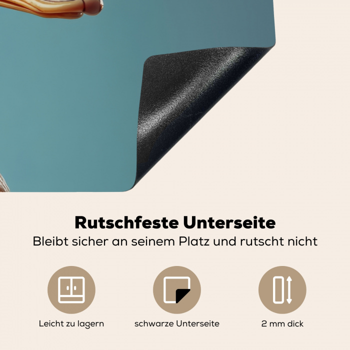 Eend - Koksmuts - Cute - Vogel Inductie beschermer vinyl 3mm klein -tsfeer4_DE