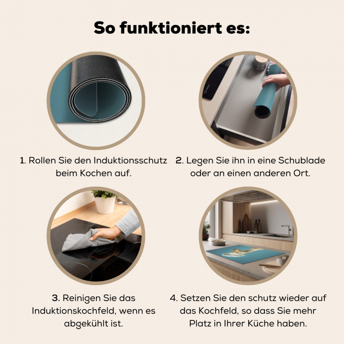 Eend - Koksmuts - Cute - Vogel Inductie beschermer vinyl 3mm klein -tsfeer9_DE