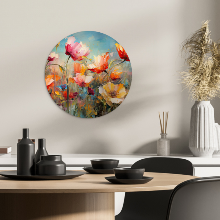 Kleurenexplosie in Bloei KitchenYeah - Keuken - Wandcirkel Forex klein -sfeer2