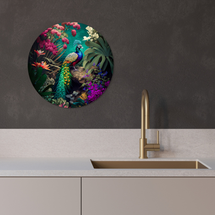 Exotische Pracht KitchenYeah - Keuken - Wandcirkel Forex klein -sfeer1