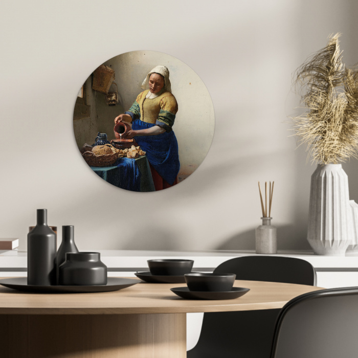 Het melkmeisje KitchenYeah - Keuken - Wandcirkel Forex klein -sfeer2