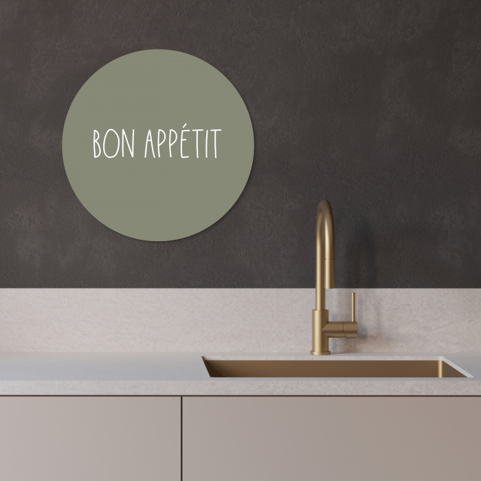 Gastronomische Groet KitchenYeah - Keuken - Wandcirkel Forex klein -sfeer1