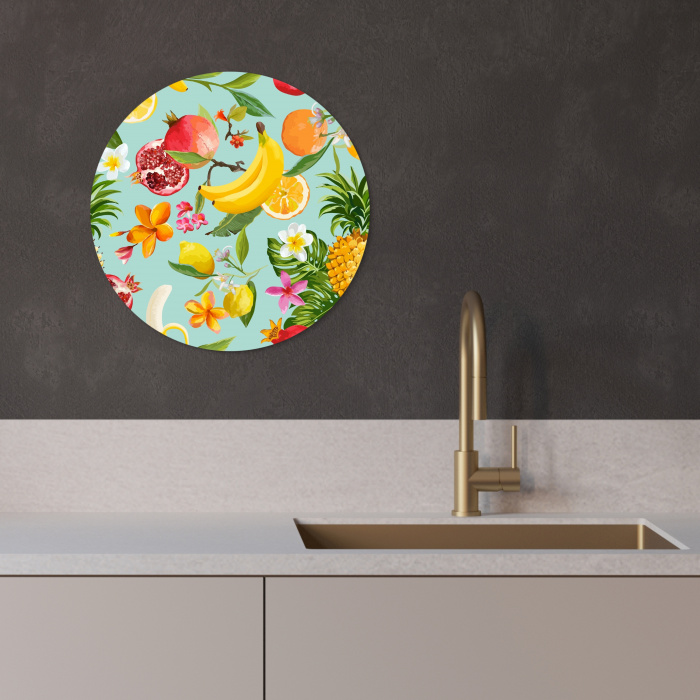 Tropische Overvloed KitchenYeah - Keuken - Wandcirkel Forex klein -sfeer1