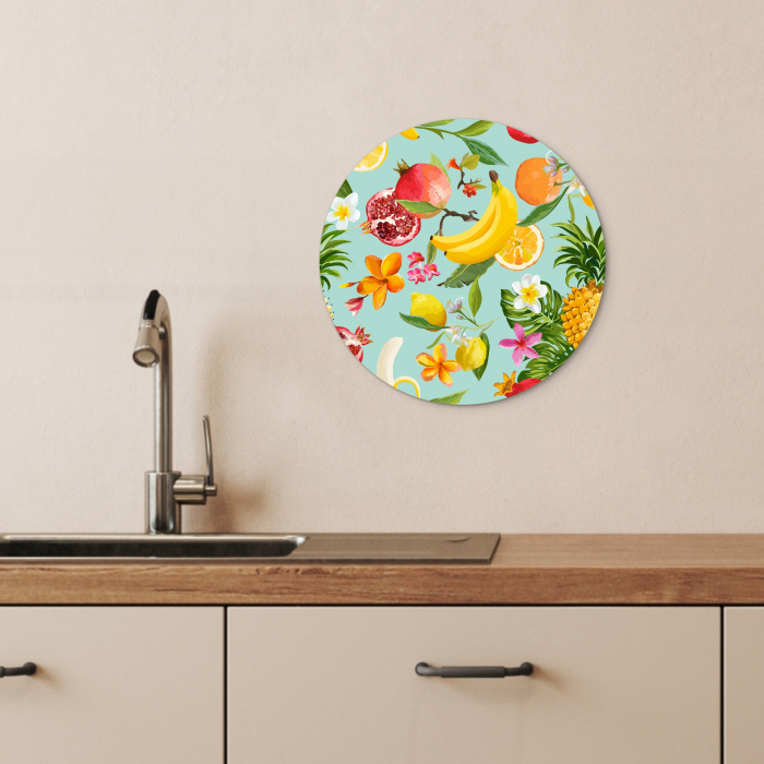 Tropische Overvloed KitchenYeah - Keuken - Wandcirkel Forex klein -sfeer3