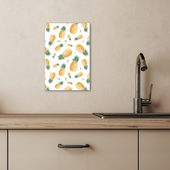 Ananas Aquarelle KitchenYeah - Keuken - Canvas klein -sfeer2