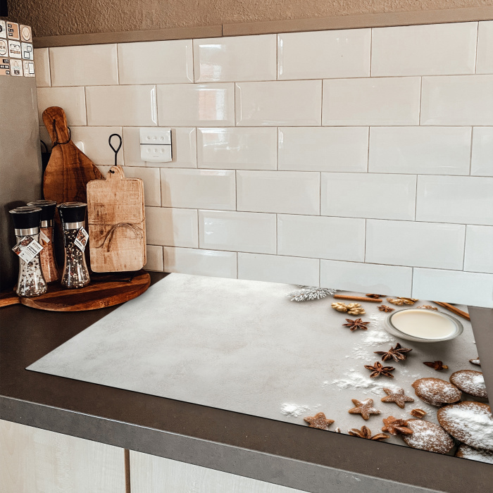 Kruiden - Winter - Melk - Beton Inductie beschermer vinyl 3mm klein -sfeer3