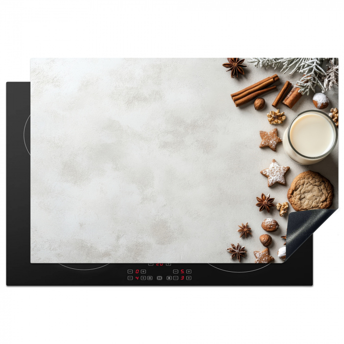 Bakken - Kaneel - Licht - Winter Inductie beschermer vinyl 3mm klein -3d