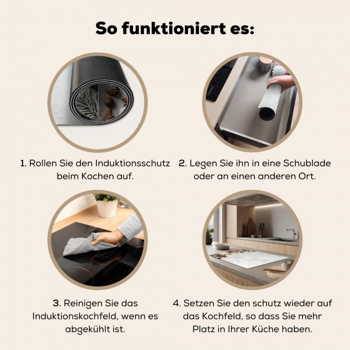 Bakken - Kaneel - Licht - Winter Inductie beschermer vinyl 3mm klein -tsfeer9_DE