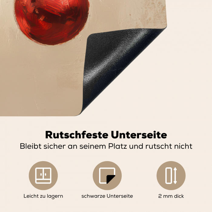 Kerst - Hert - Gewei - Kerstbal - Rendier Inductie beschermer vinyl 3mm middel -tsfeer4_DE