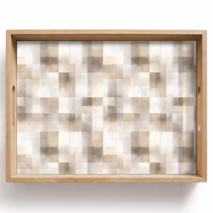 Tablett - Textur - Leinen - Beige