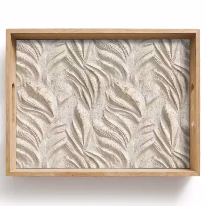 Tablett - Textur - Relief - Beige