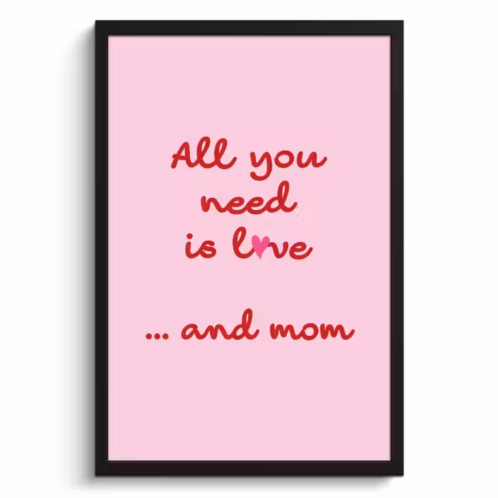 Bilder mit Rahmen - Mutter - Liebe - Text - Rot