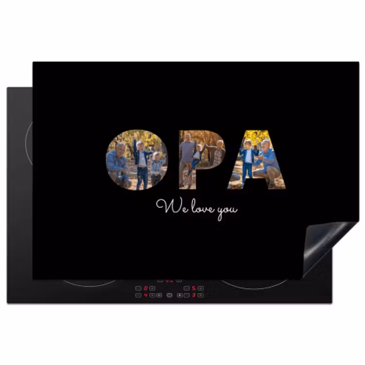 Herdabdeckplatte - Opa mit fotos — 1