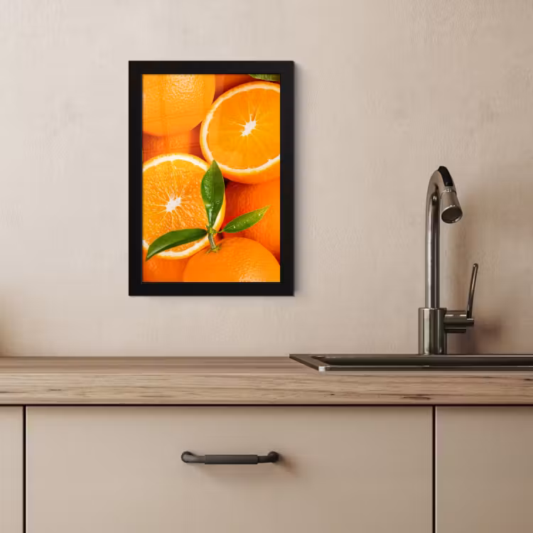 Bilder mit Rahmen - Orangefarbene Sonnenstrahlen — 2