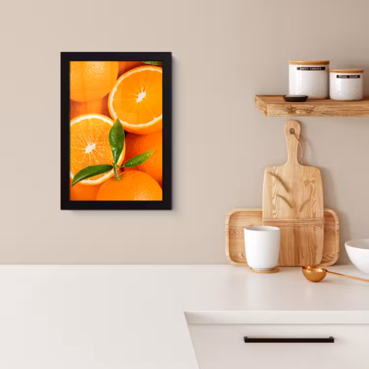 Bilder mit Rahmen - Orangefarbene Sonnenstrahlen — 4