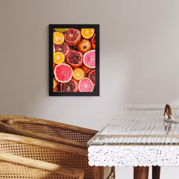 Bilder mit Rahmen - Zitrus und Granatapfel Mosaik — 2