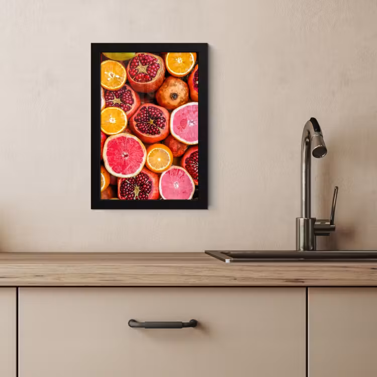 Bilder mit Rahmen - Zitrus und Granatapfel Mosaik — 4