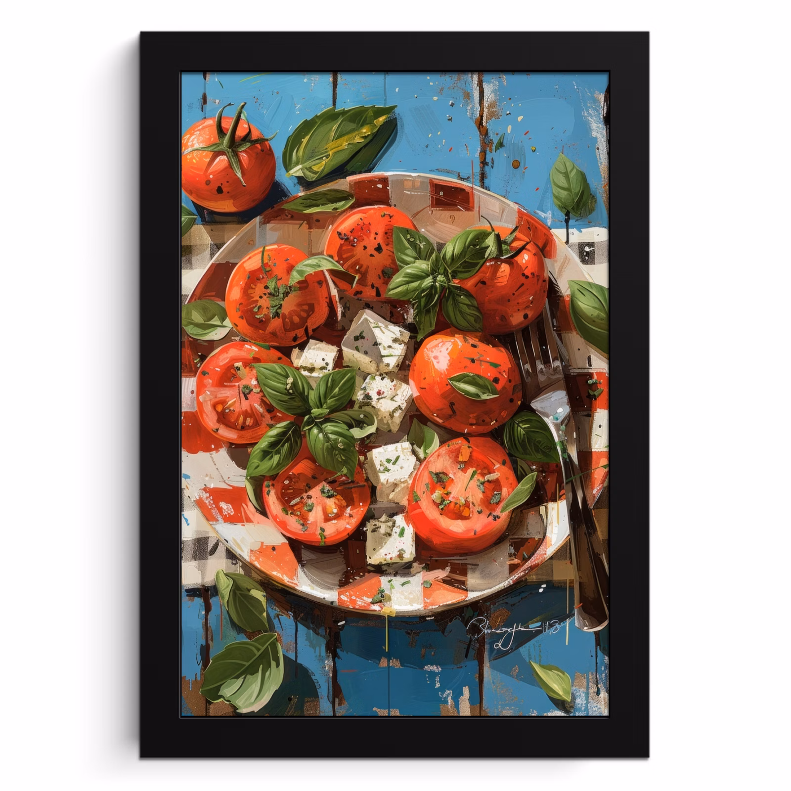 Bilder mit Rahmen - Caprese auf Leinwand — 1