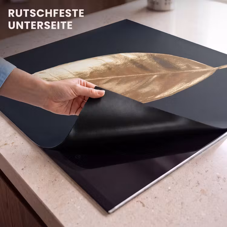 Herdabdeckplatte - Einsames Goldblatt — 6