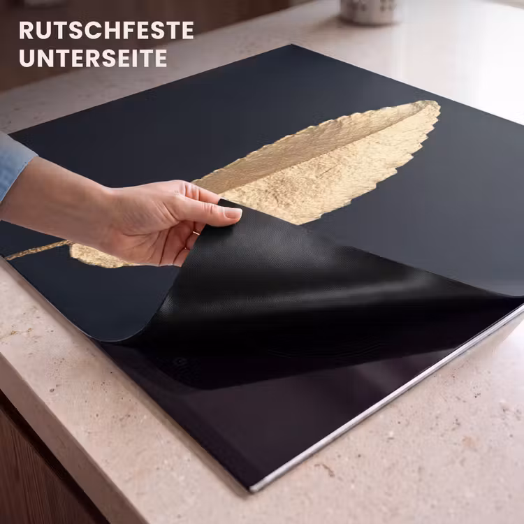 Herdabdeckplatte - Goldblatt-Silhouette — 6