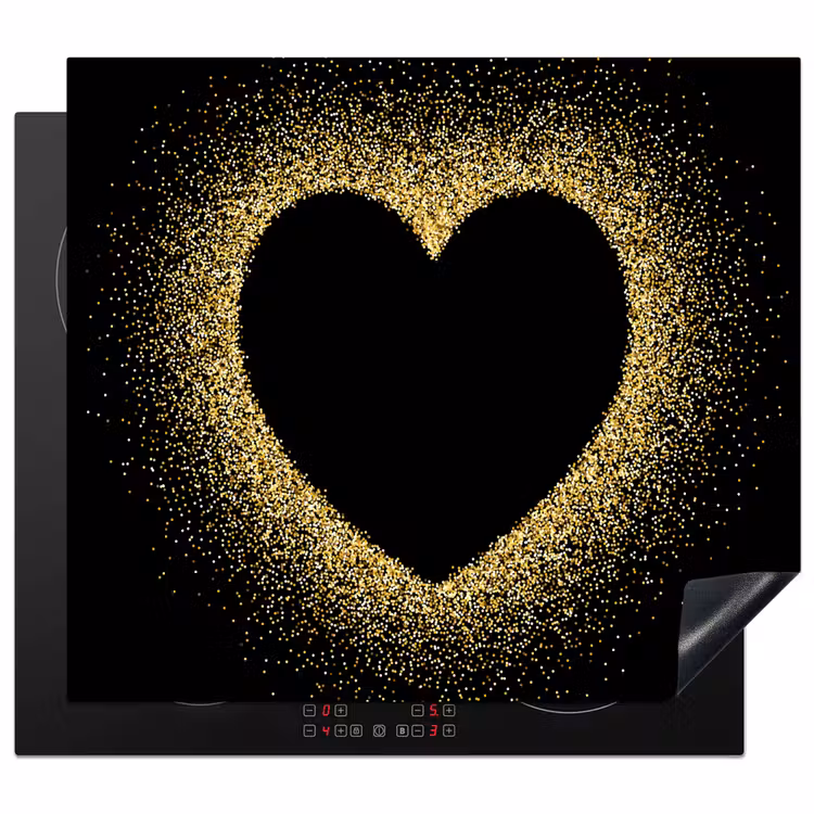 Herdabdeckplatte - Herz aus Goldstaub — 1