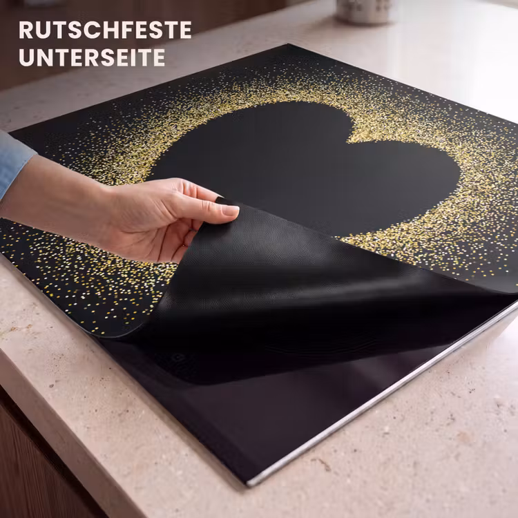 Herdabdeckplatte - Herz aus Goldstaub — 6