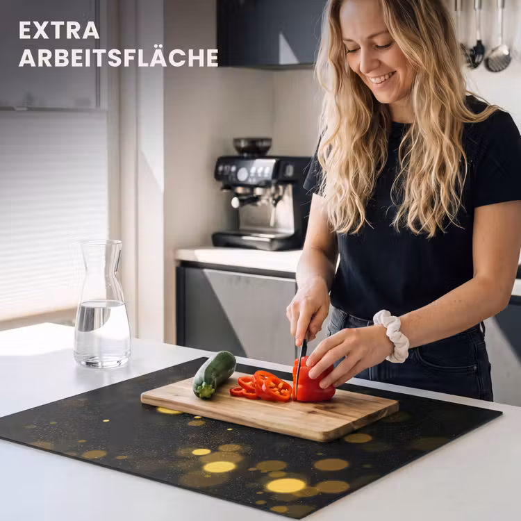 Herdabdeckplatte - Goldstaub und Kosmos — 5