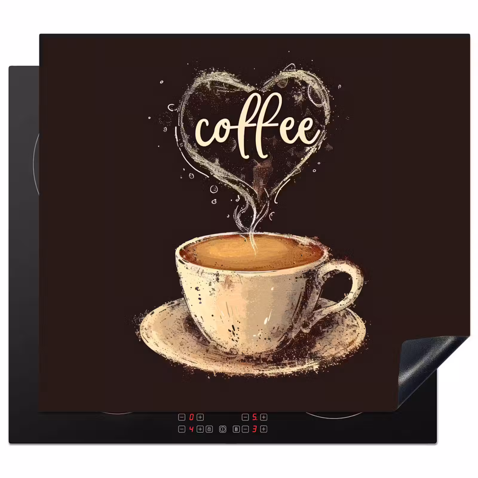 Herdabdeckplatte - Kaffee Liebe — 1