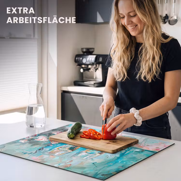Herdabdeckplatte - Impressionistischer Prost — 5