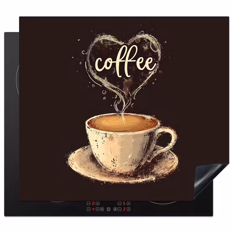 Herdabdeckplatte - Kaffee Liebe — 1