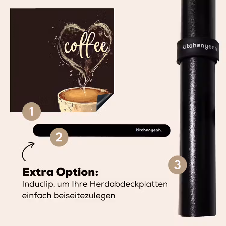 Herdabdeckplatte - Kaffee Liebe — 8