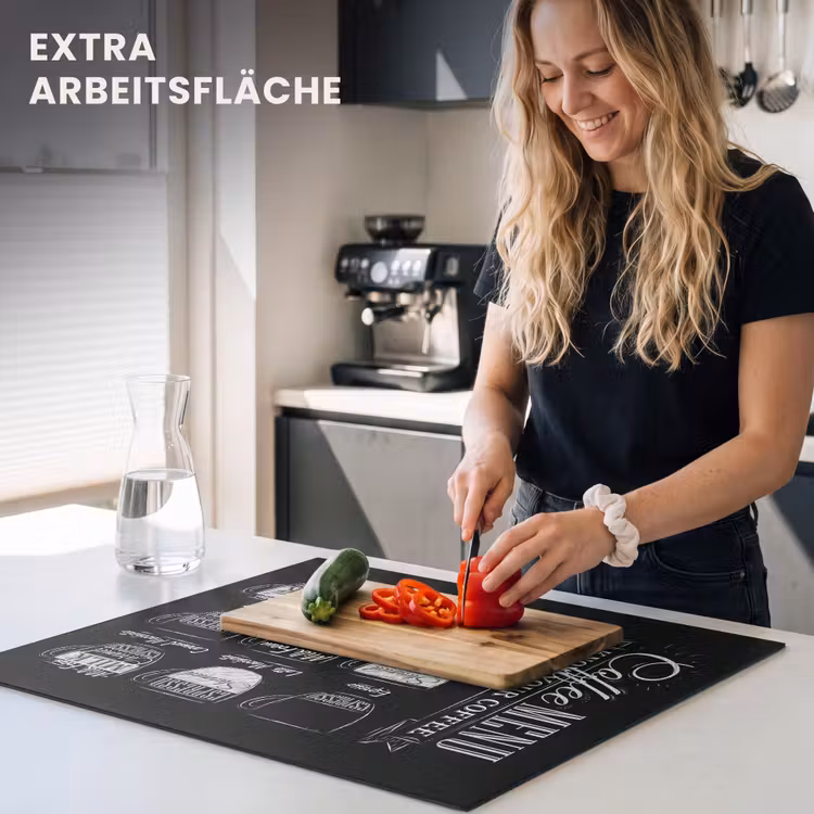 Herdabdeckplatte - Schwarz-weiße Speisekarte von Coffee Specialties — 5