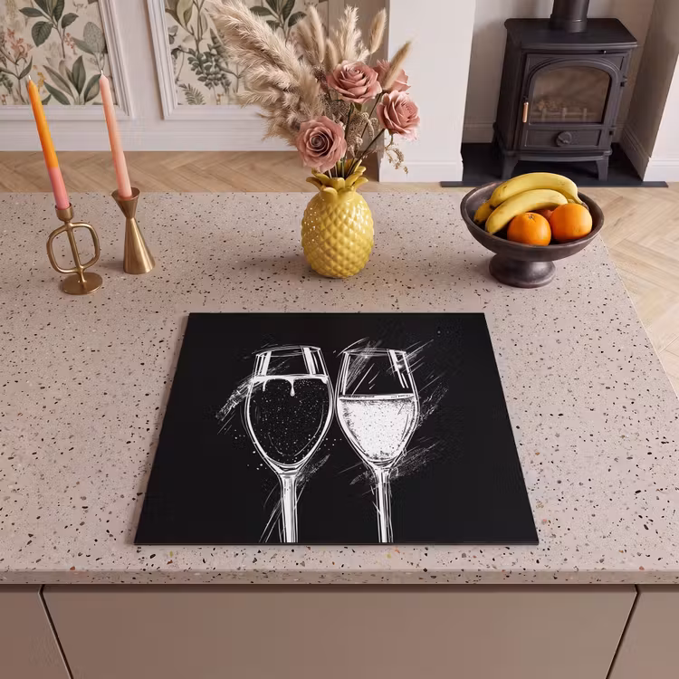 Herdabdeckplatte - Schwarzer und weißer Toast — 3