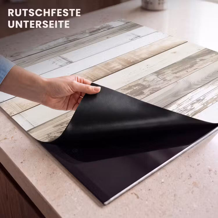 Herdabdeckplatte - Verwitterte Holzdielen — 6