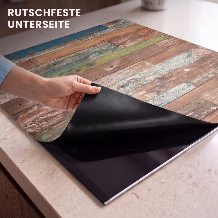 Herdabdeckplatte - Buntes verwittertes Holz — 6